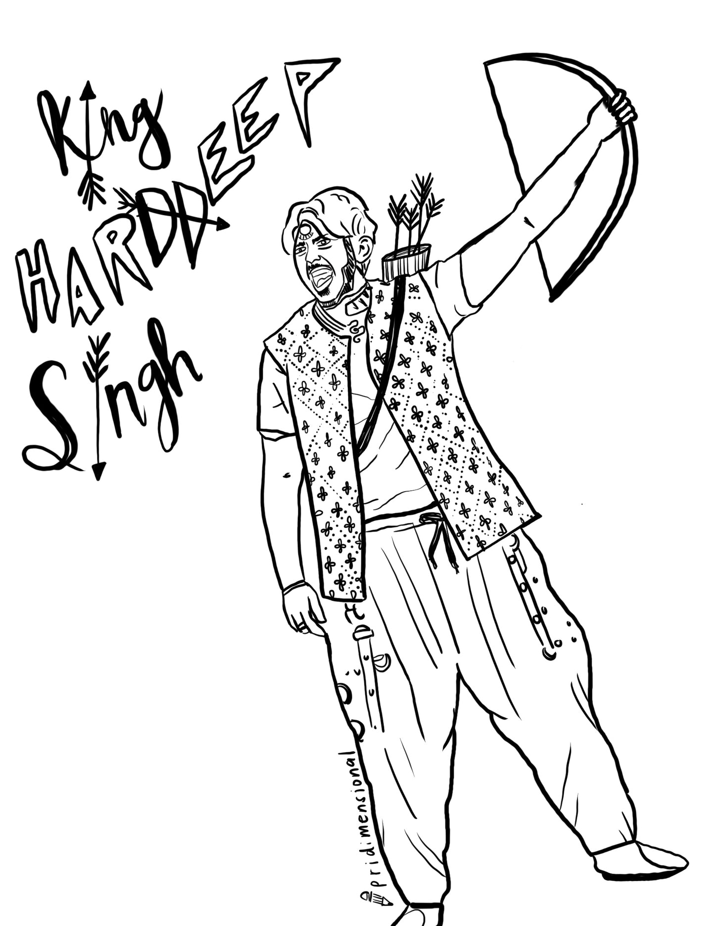 King Harddeep Singh Coloring Sheet